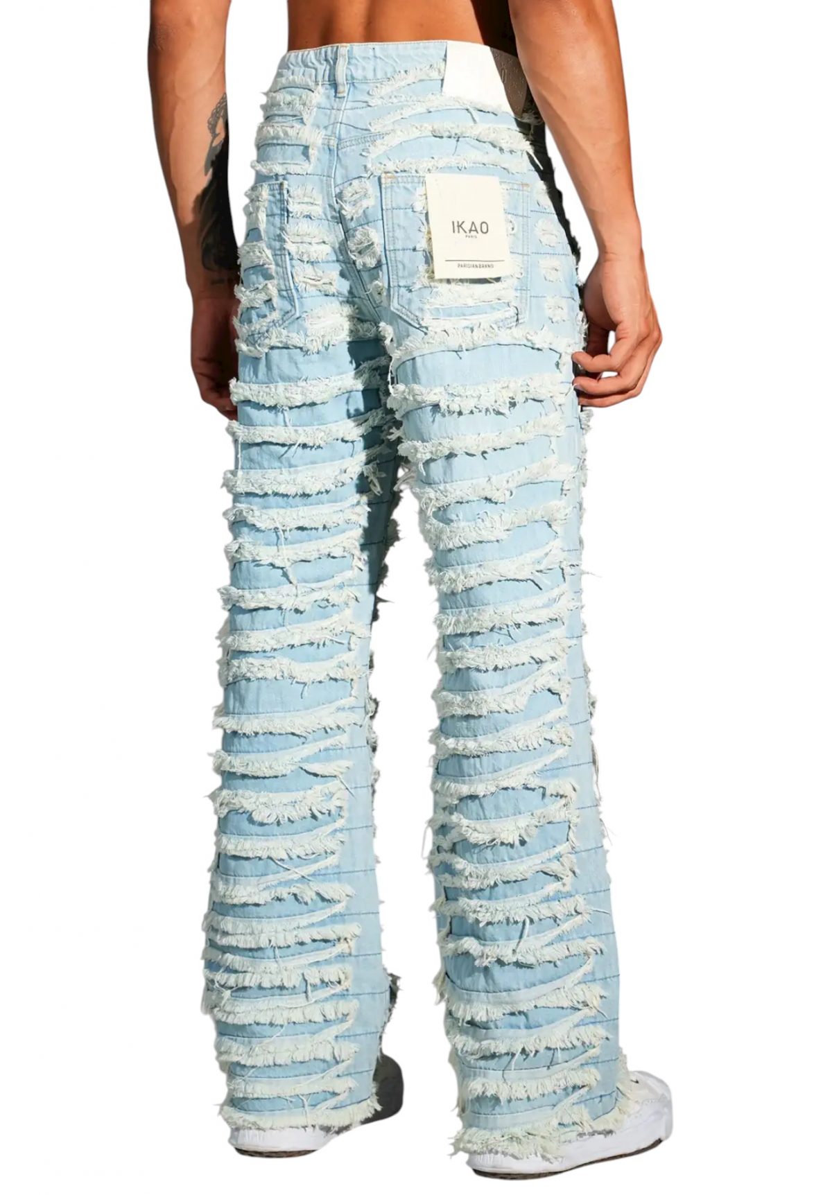 ⁦"Frayed Denim Trousers"⁩ – תמונה ⁦2⁩