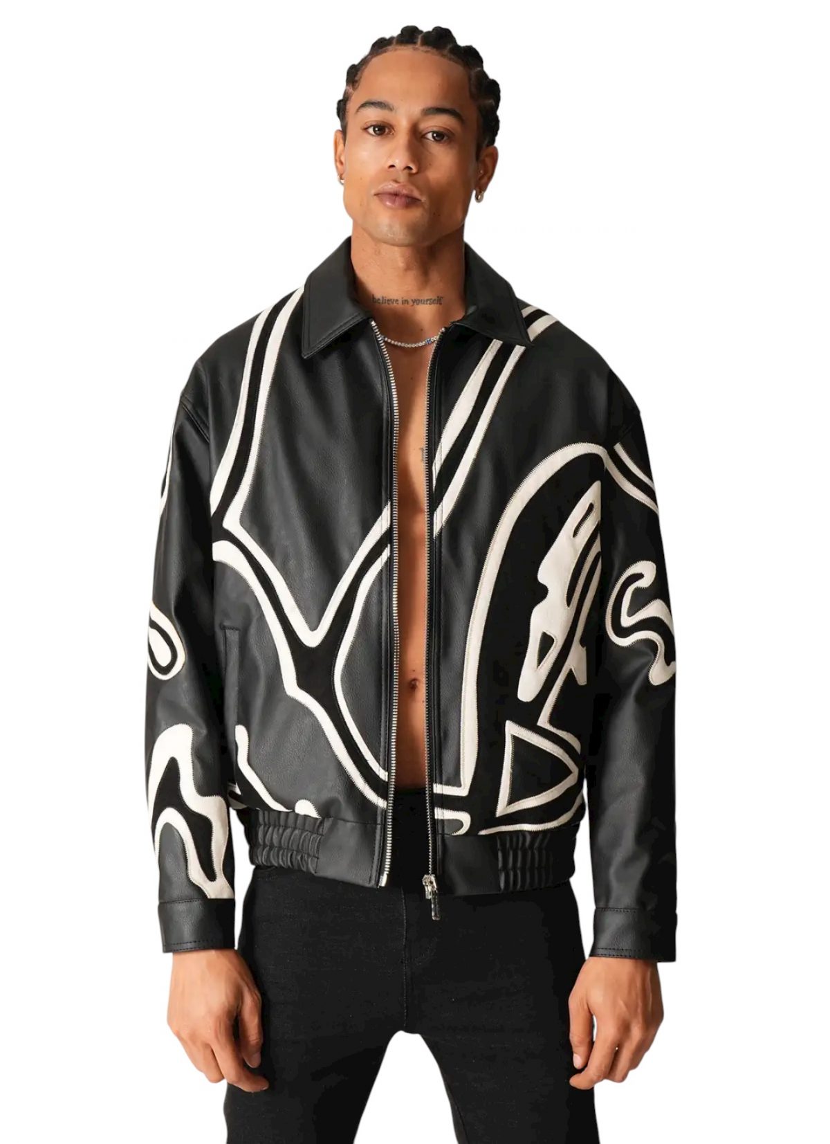 "Bold Leather Jacket"