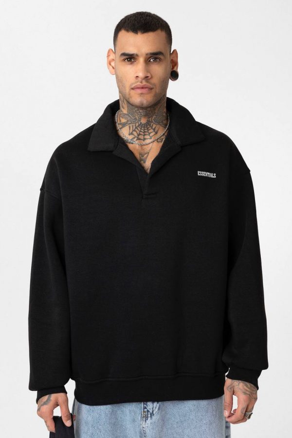 "Essential Black Pullover"