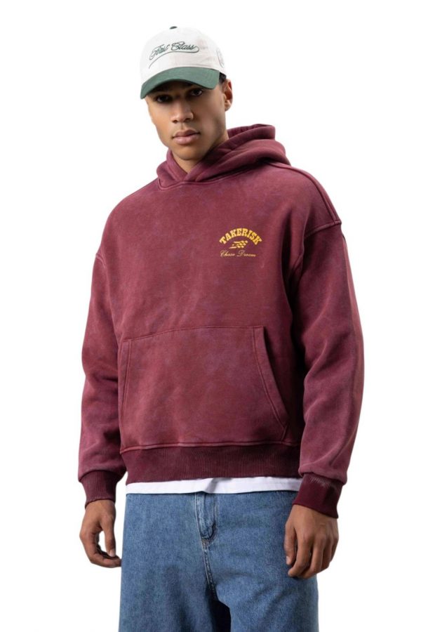 "SILENT FORCE HOODIE BURGUNDY"